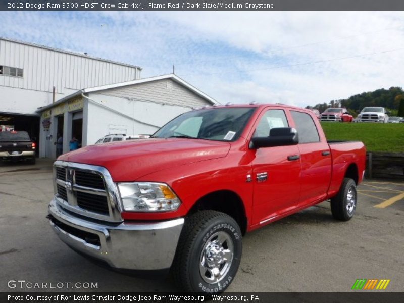 Flame Red / Dark Slate/Medium Graystone 2012 Dodge Ram 3500 HD ST Crew Cab 4x4