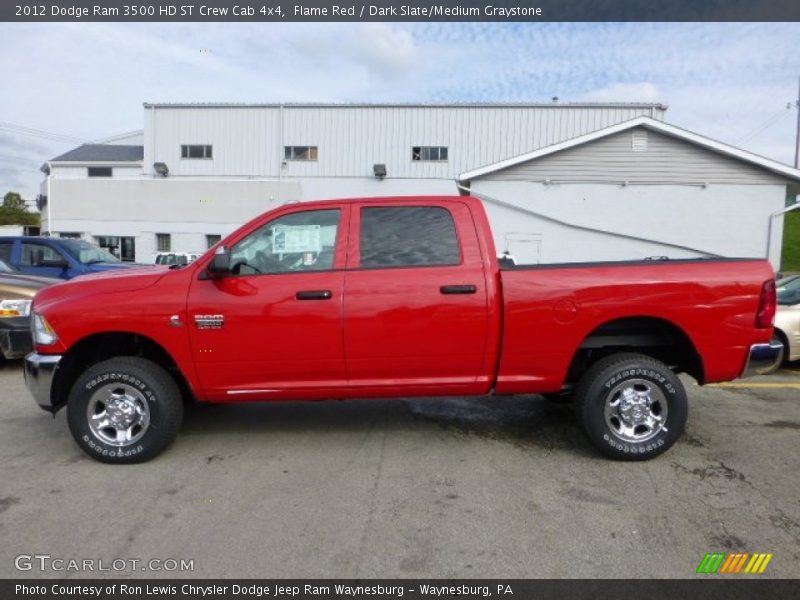 Flame Red / Dark Slate/Medium Graystone 2012 Dodge Ram 3500 HD ST Crew Cab 4x4