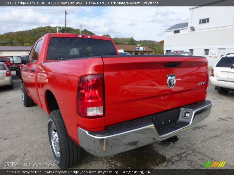 Flame Red / Dark Slate/Medium Graystone 2012 Dodge Ram 3500 HD ST Crew Cab 4x4