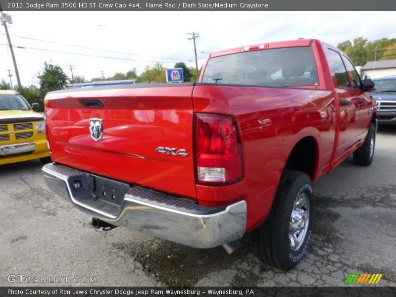 Flame Red / Dark Slate/Medium Graystone 2012 Dodge Ram 3500 HD ST Crew Cab 4x4