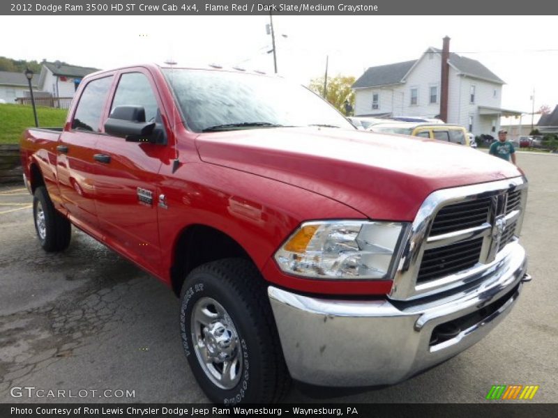 Flame Red / Dark Slate/Medium Graystone 2012 Dodge Ram 3500 HD ST Crew Cab 4x4