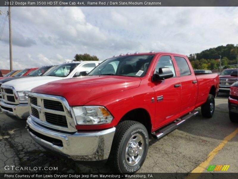 Flame Red / Dark Slate/Medium Graystone 2012 Dodge Ram 3500 HD ST Crew Cab 4x4