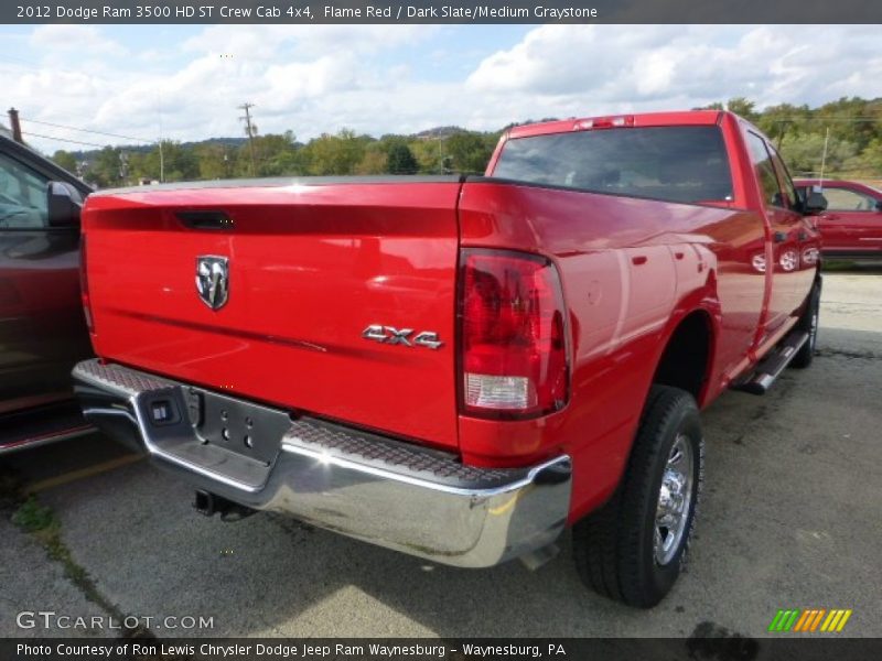 Flame Red / Dark Slate/Medium Graystone 2012 Dodge Ram 3500 HD ST Crew Cab 4x4