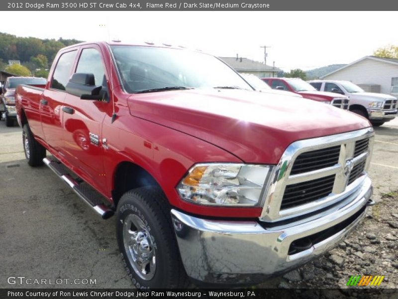 Flame Red / Dark Slate/Medium Graystone 2012 Dodge Ram 3500 HD ST Crew Cab 4x4