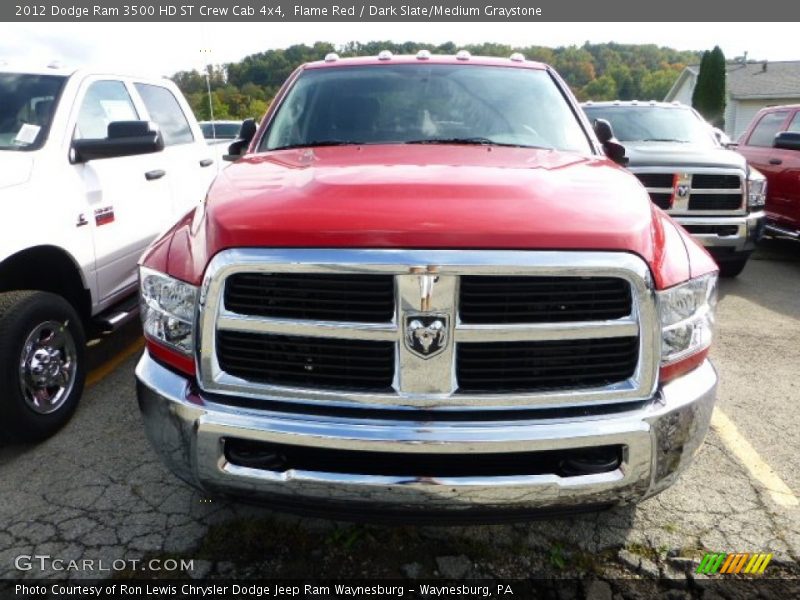 Flame Red / Dark Slate/Medium Graystone 2012 Dodge Ram 3500 HD ST Crew Cab 4x4