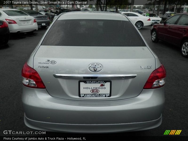 Silver Streak Mica / Dark Charcoal 2007 Toyota Yaris Sedan