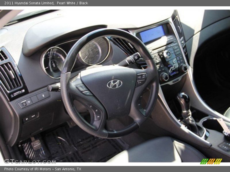 Pearl White / Black 2011 Hyundai Sonata Limited