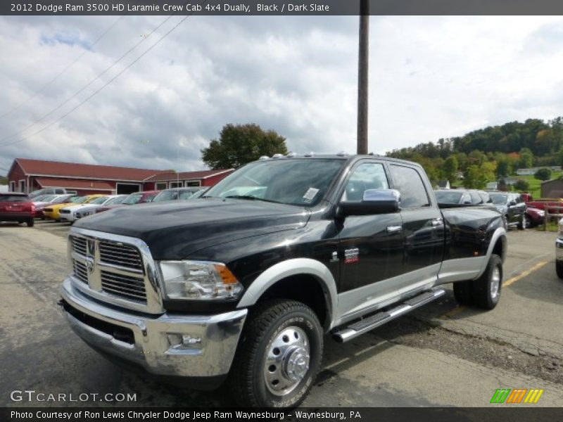 Front 3/4 View of 2012 Ram 3500 HD Laramie Crew Cab 4x4 Dually