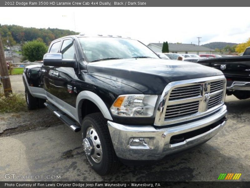 Black / Dark Slate 2012 Dodge Ram 3500 HD Laramie Crew Cab 4x4 Dually