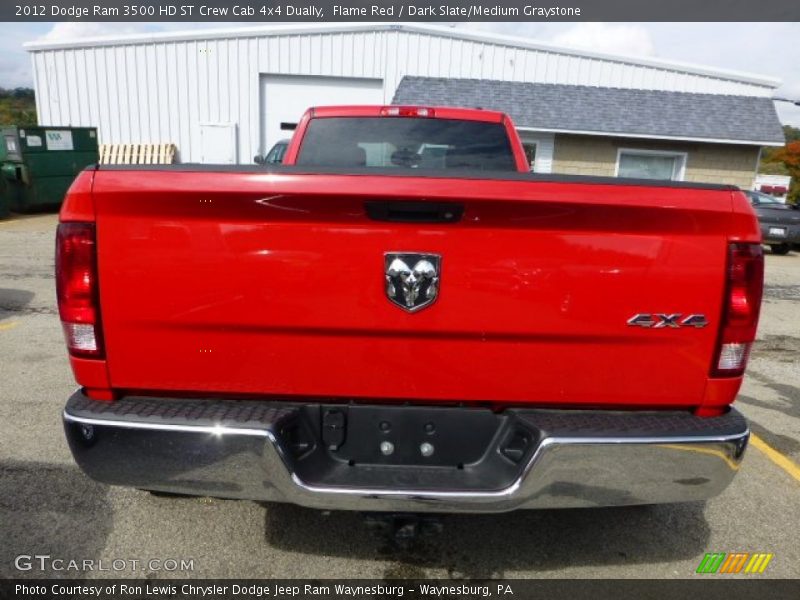Flame Red / Dark Slate/Medium Graystone 2012 Dodge Ram 3500 HD ST Crew Cab 4x4 Dually