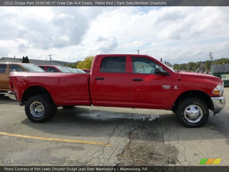 Flame Red / Dark Slate/Medium Graystone 2012 Dodge Ram 3500 HD ST Crew Cab 4x4 Dually