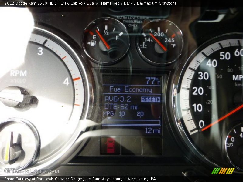 Flame Red / Dark Slate/Medium Graystone 2012 Dodge Ram 3500 HD ST Crew Cab 4x4 Dually