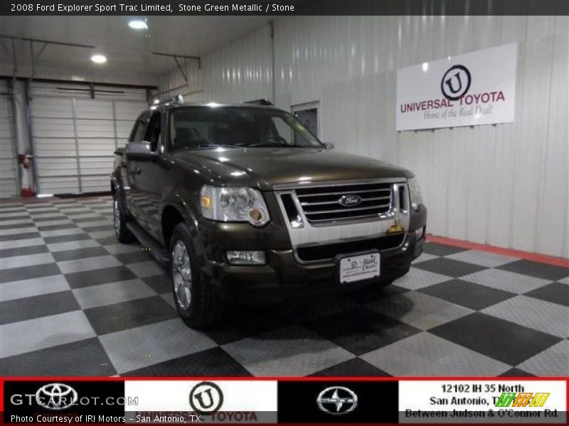 Stone Green Metallic / Stone 2008 Ford Explorer Sport Trac Limited
