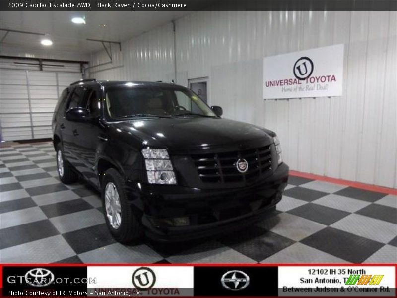 Black Raven / Cocoa/Cashmere 2009 Cadillac Escalade AWD