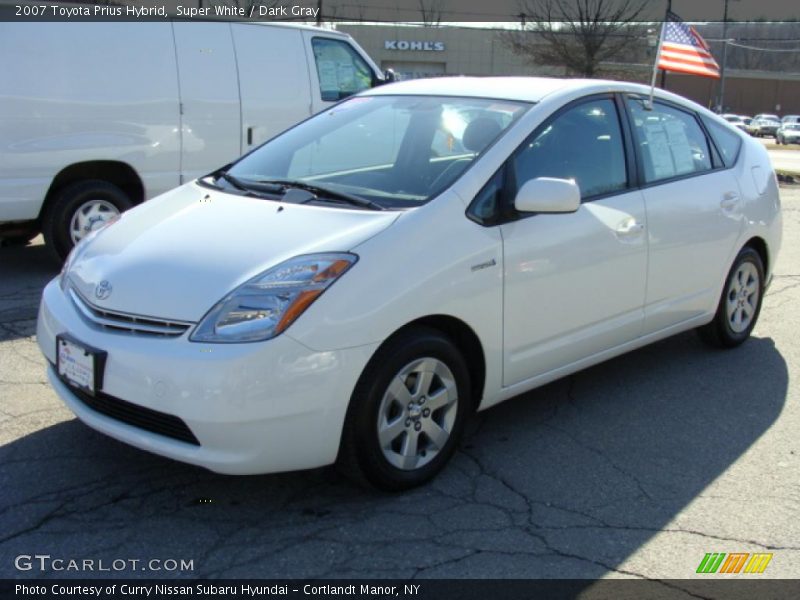 Super White / Dark Gray 2007 Toyota Prius Hybrid