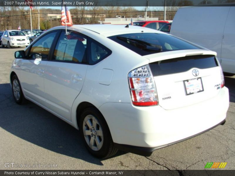Super White / Dark Gray 2007 Toyota Prius Hybrid