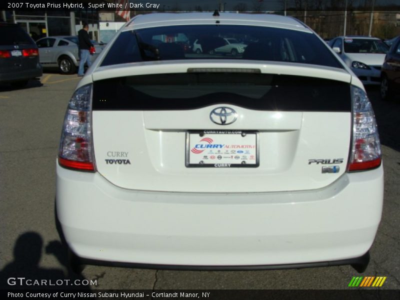 Super White / Dark Gray 2007 Toyota Prius Hybrid