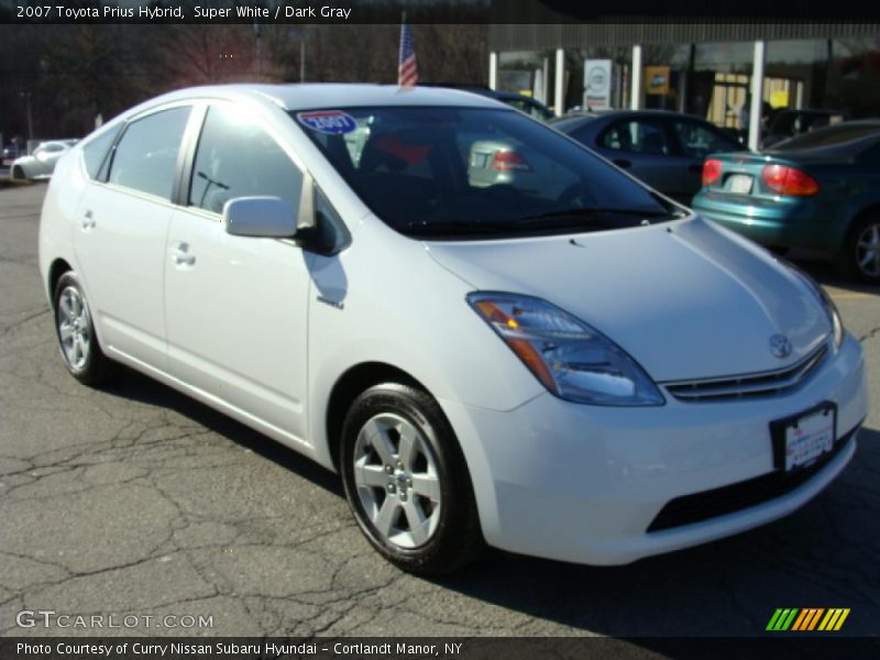 Super White / Dark Gray 2007 Toyota Prius Hybrid
