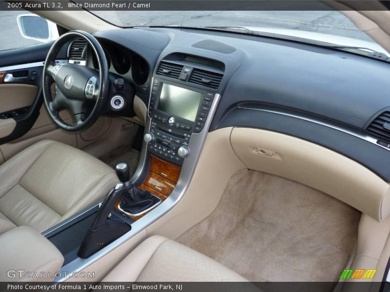 White Diamond Pearl / Camel 2005 Acura TL 3.2