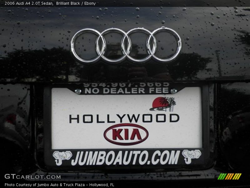 Brilliant Black / Ebony 2006 Audi A4 2.0T Sedan