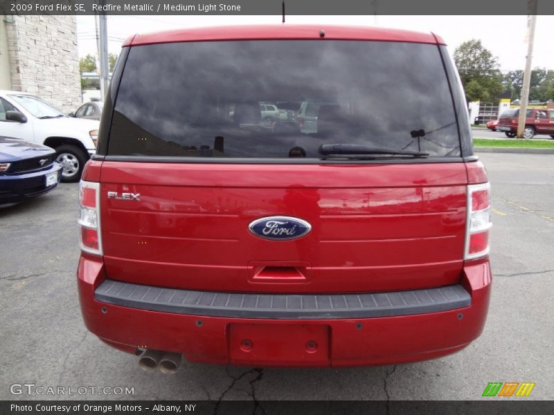 Redfire Metallic / Medium Light Stone 2009 Ford Flex SE