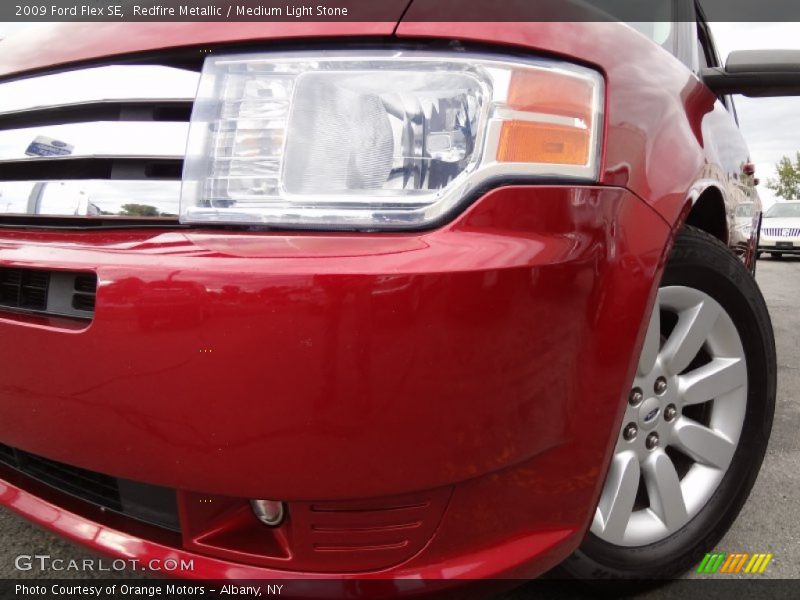 Redfire Metallic / Medium Light Stone 2009 Ford Flex SE