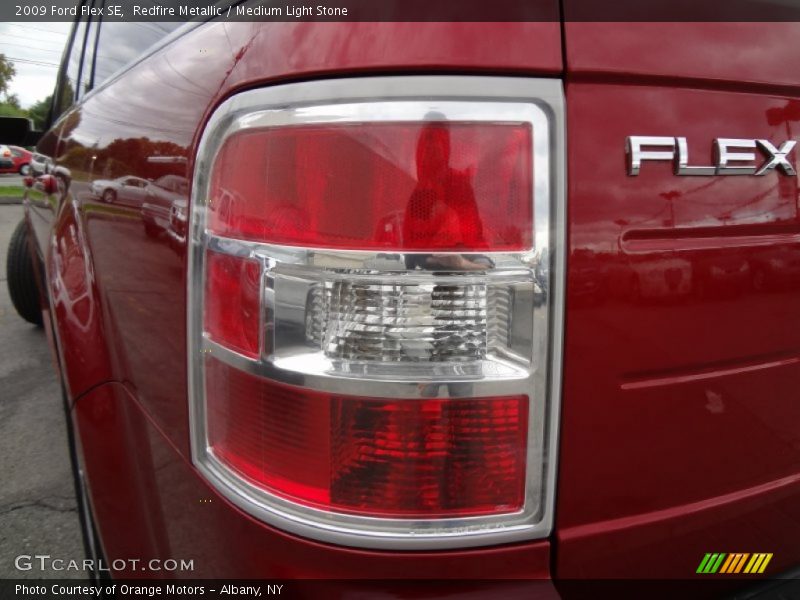 Redfire Metallic / Medium Light Stone 2009 Ford Flex SE