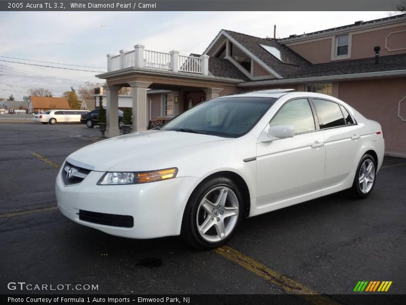 White Diamond Pearl / Camel 2005 Acura TL 3.2