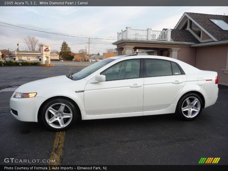 White Diamond Pearl / Camel 2005 Acura TL 3.2