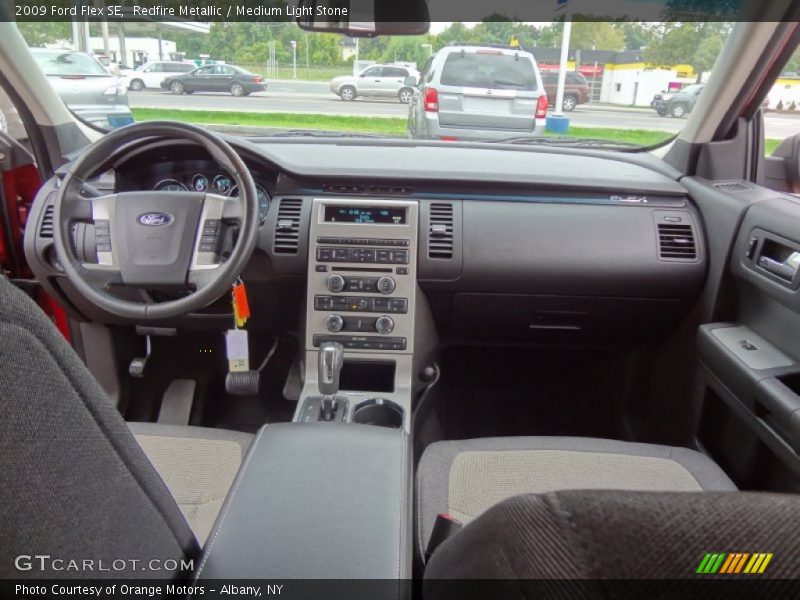 Redfire Metallic / Medium Light Stone 2009 Ford Flex SE