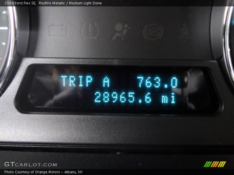 Redfire Metallic / Medium Light Stone 2009 Ford Flex SE