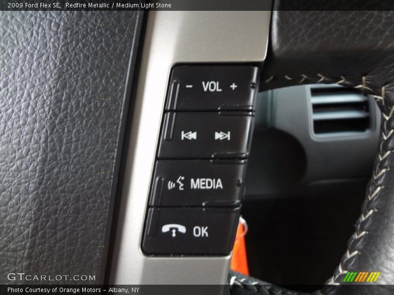 Redfire Metallic / Medium Light Stone 2009 Ford Flex SE