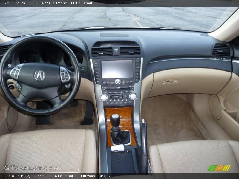White Diamond Pearl / Camel 2005 Acura TL 3.2