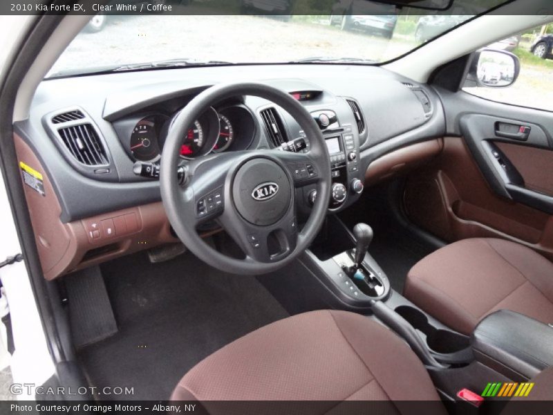 Clear White / Coffee 2010 Kia Forte EX