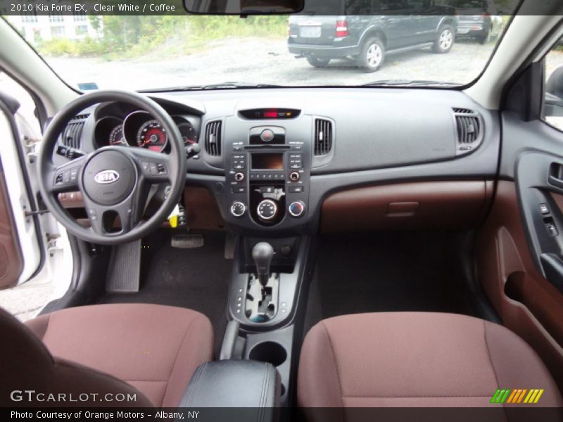 Clear White / Coffee 2010 Kia Forte EX