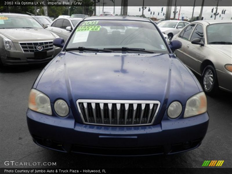 Imperial Blue / Gray 2003 Kia Optima LX V6