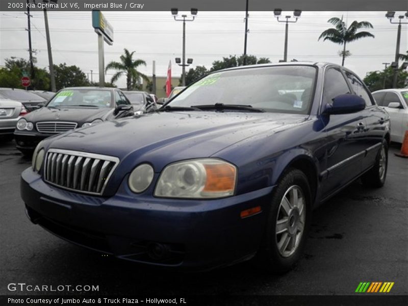 Imperial Blue / Gray 2003 Kia Optima LX V6