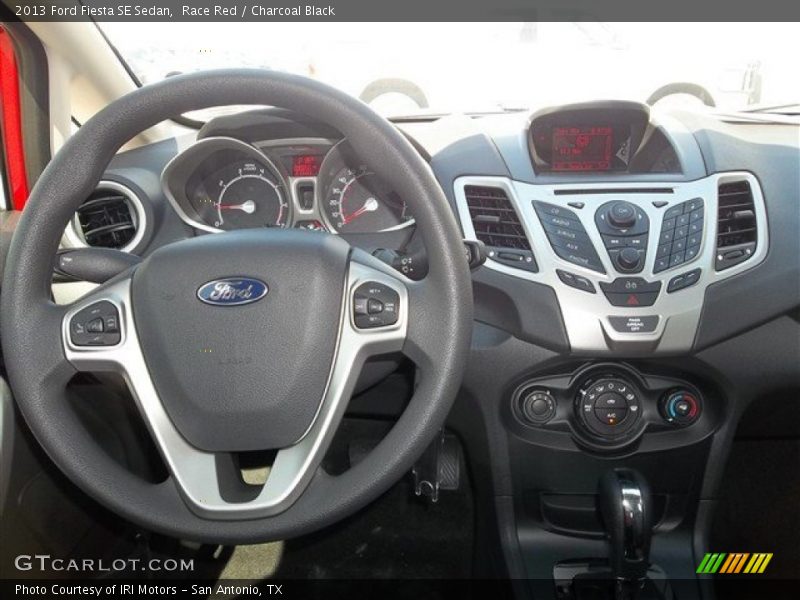 Race Red / Charcoal Black 2013 Ford Fiesta SE Sedan