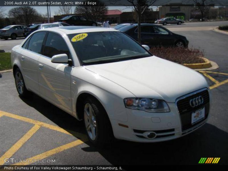 Arctic White / Beige 2006 Audi A4 2.0T quattro Sedan