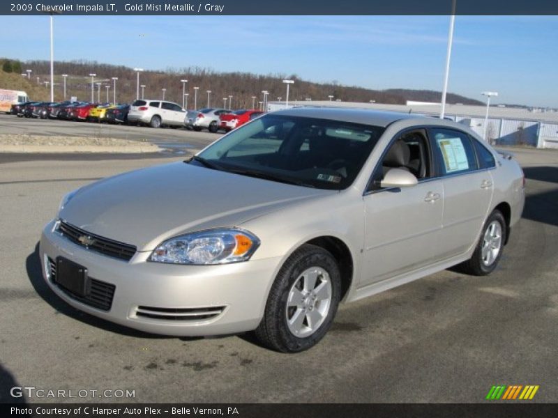Gold Mist Metallic / Gray 2009 Chevrolet Impala LT