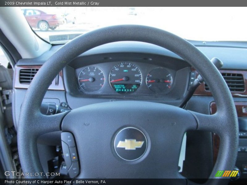 Gold Mist Metallic / Gray 2009 Chevrolet Impala LT