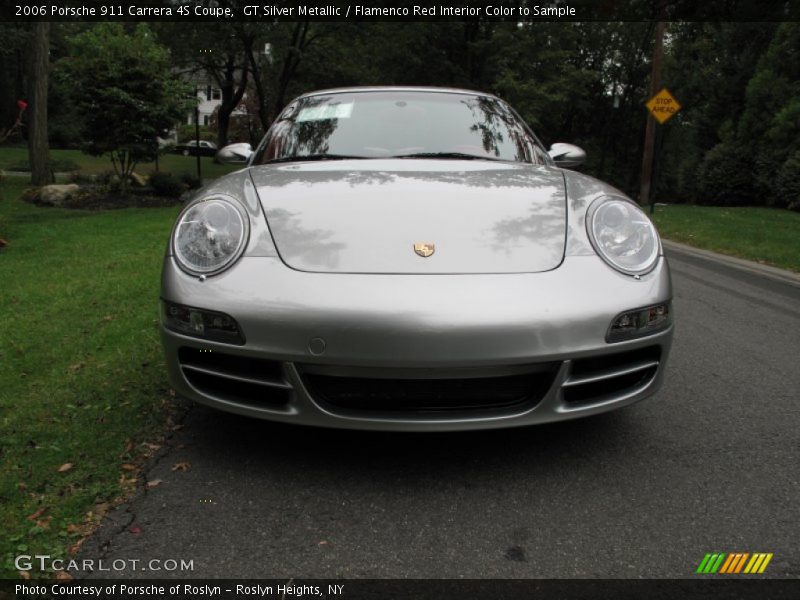 GT Silver Metallic / Flamenco Red Interior Color to Sample 2006 Porsche 911 Carrera 4S Coupe