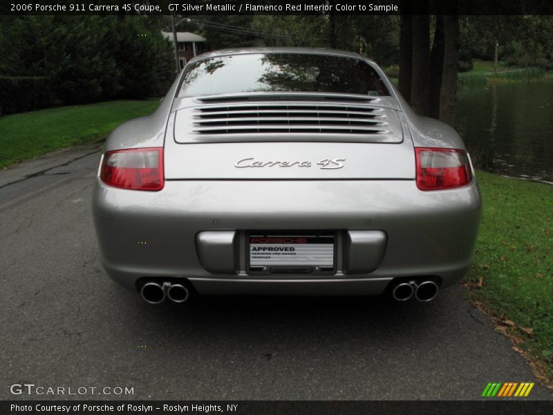 GT Silver Metallic / Flamenco Red Interior Color to Sample 2006 Porsche 911 Carrera 4S Coupe