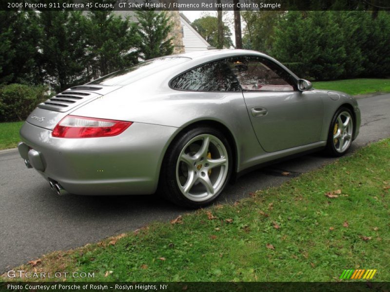 GT Silver Metallic / Flamenco Red Interior Color to Sample 2006 Porsche 911 Carrera 4S Coupe