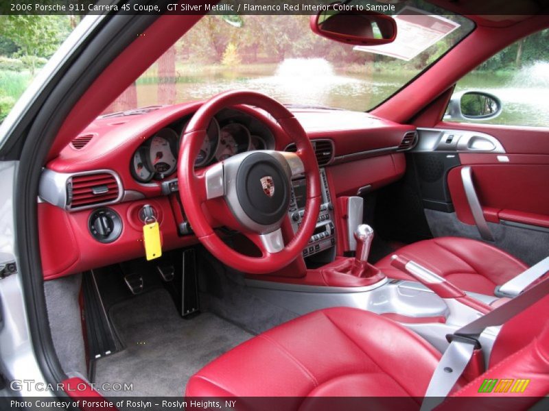 Flamenco Red Interior Color to Sample Interior - 2006 911 Carrera 4S Coupe 