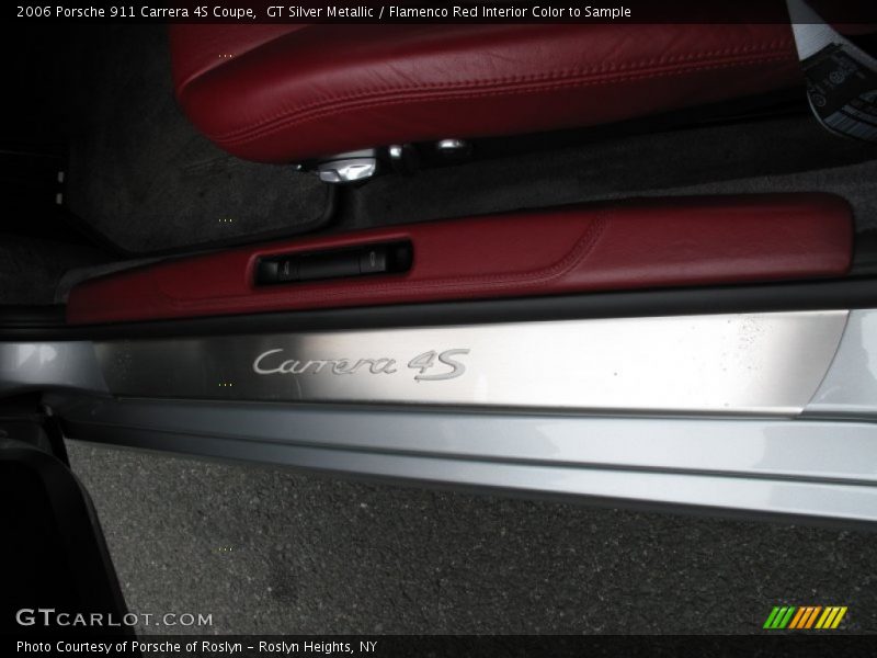 GT Silver Metallic / Flamenco Red Interior Color to Sample 2006 Porsche 911 Carrera 4S Coupe