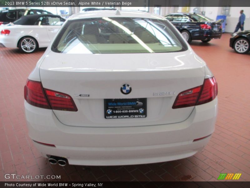 Alpine White / Venetian Beige 2013 BMW 5 Series 528i xDrive Sedan