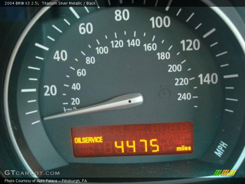 Titanium Silver Metallic / Black 2004 BMW X3 2.5i