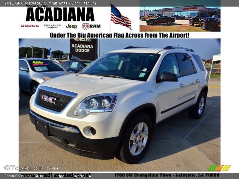Summit White / Light Titanium 2011 GMC Acadia SL