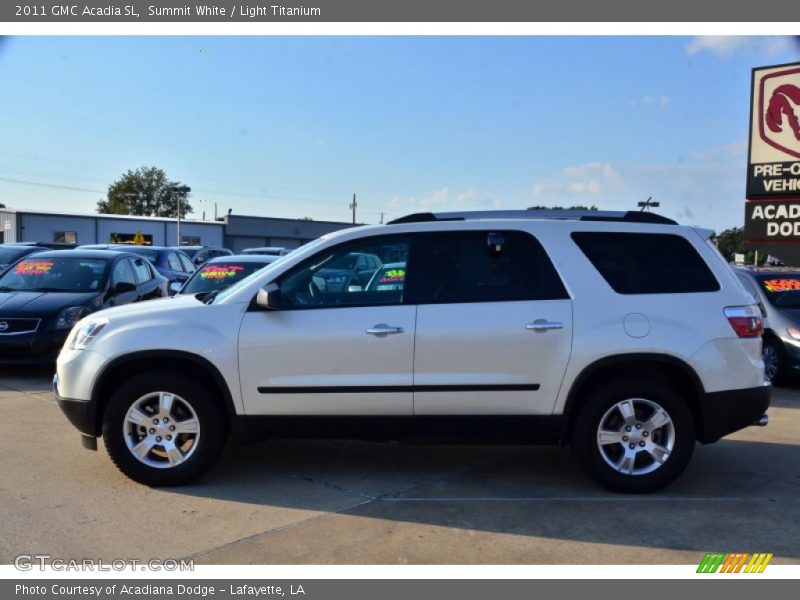 Summit White / Light Titanium 2011 GMC Acadia SL